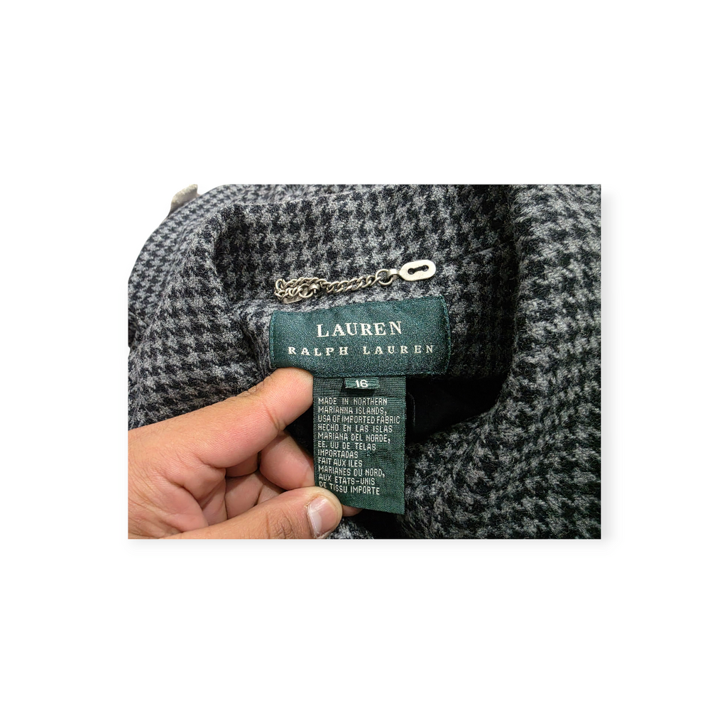Abrigo Corto Ralph Lauren Talla 16 Gris De Mujer