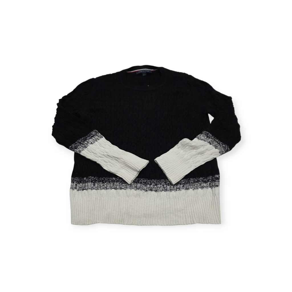 Sueter Tommy Hilfiger Grande L Negro Con Blanco