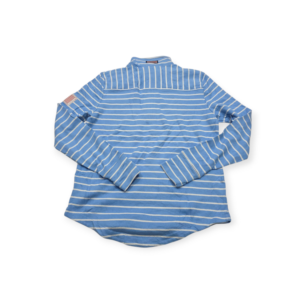 Sudadera Vineyard Vines Mediana M Azul Rayada Blanca