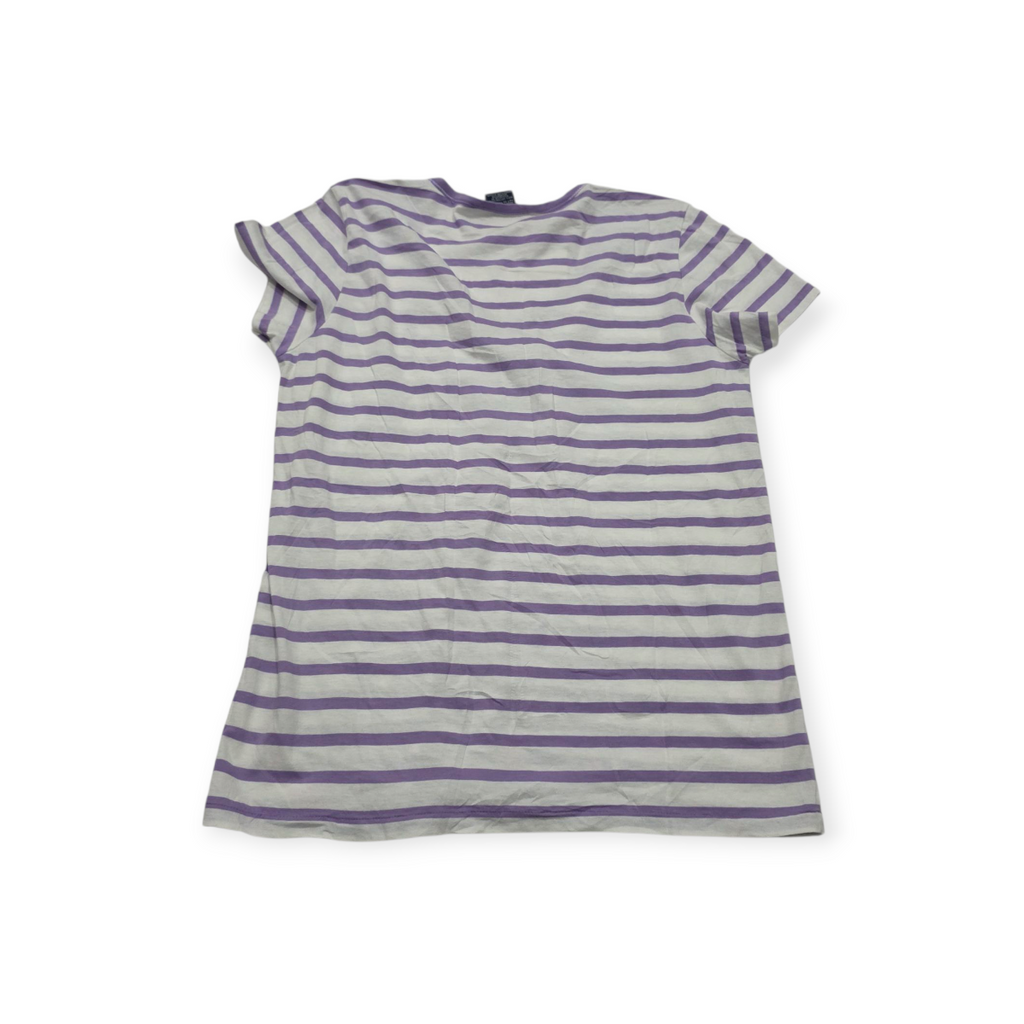 Playera Ralph Laurensport Mujer Grande L Blancac/lineas Lila