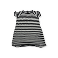 Vestido Michael Kors M Rayado Negro/gris/blanco Manga Corta