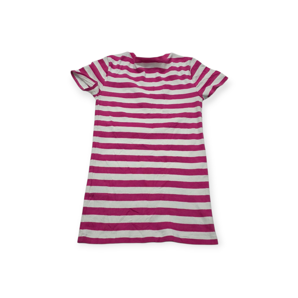 Playera Ralph Lauren Sportmujer Blanca/rosa Rayada Pony Verd