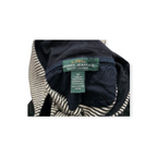 Sudadera Ralph Lauren D Mujer Mediana M Negra Blanco Rayada