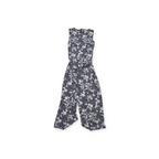 Jumpsuit Michael Kors S/mangas Medianom Floreado Azul/blanco Azul Marino Floreado M