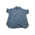 Camisa Michael Kors Hombros Descubiertos Azul Acero M/corta