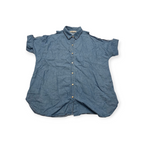 Camisa Michael Kors Hombros Descubiertos Azul Acero M/corta