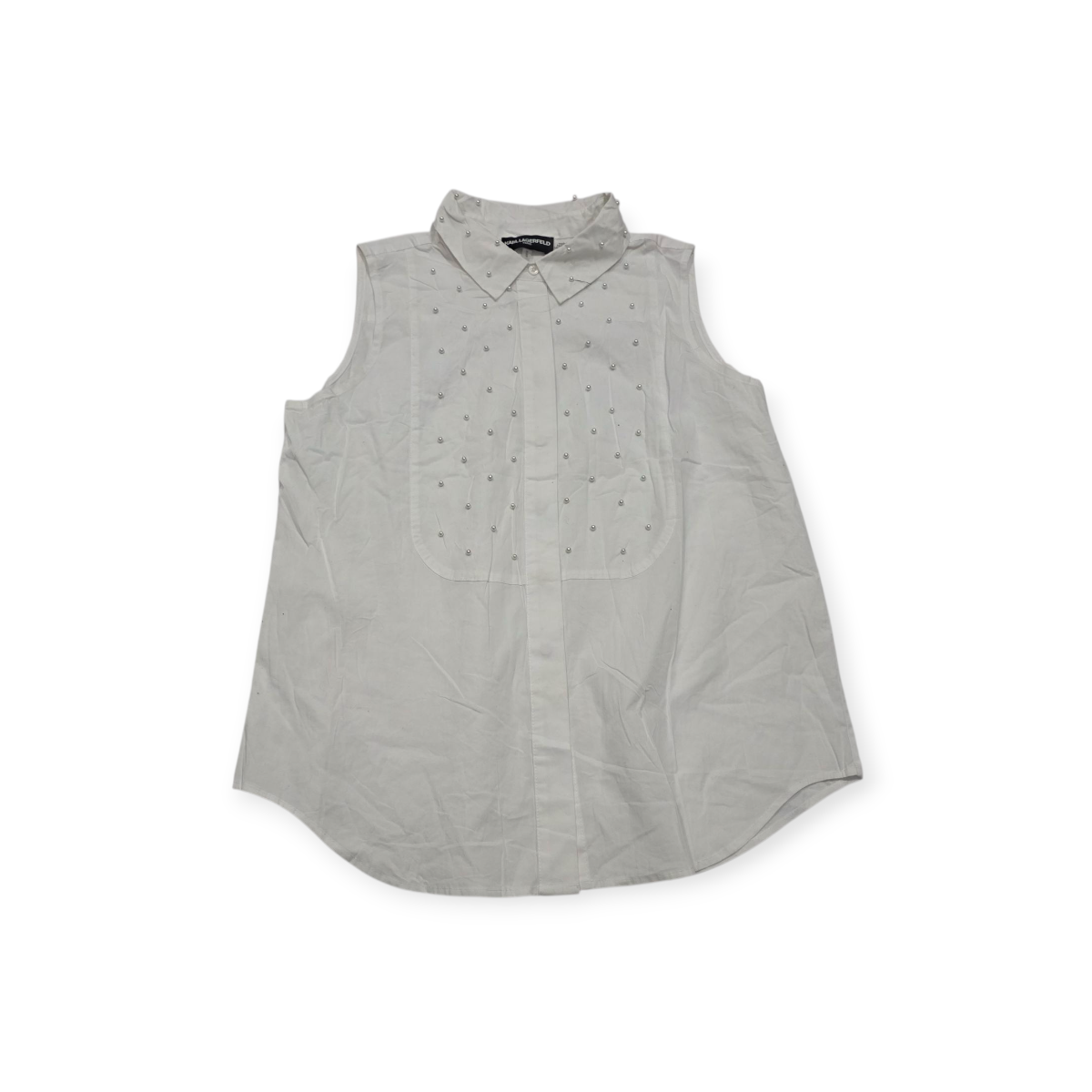 Camisa Karl Lagerfeld Dw Mujer Mediana Con Perlas