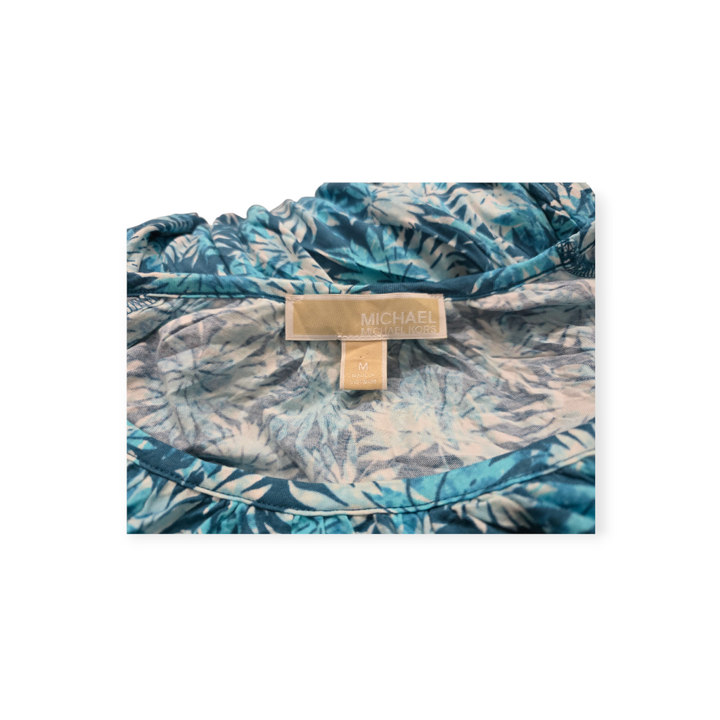 Blusa Michael Kors Mediana M Azul Con Flores