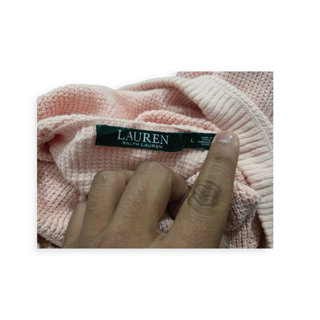 Sueter Ralph Lauren De Mujer Grande L Rosa Claro