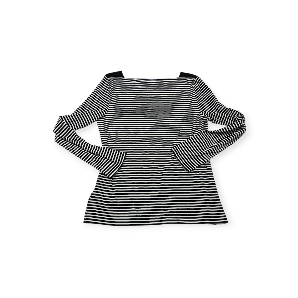 Playera Ralph Lauren Manga Larga Xgrande Xl Negra/blanco