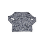 Blusa Michael Kors Mediana M Azul/blanco Figuras Manga Larga