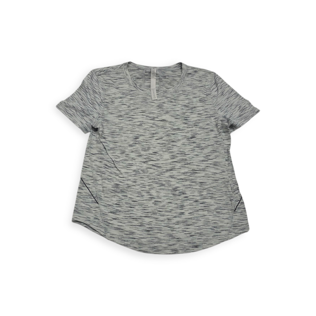 Playera Lululemon Talla 6 Gris Jaspeada Manga Corta