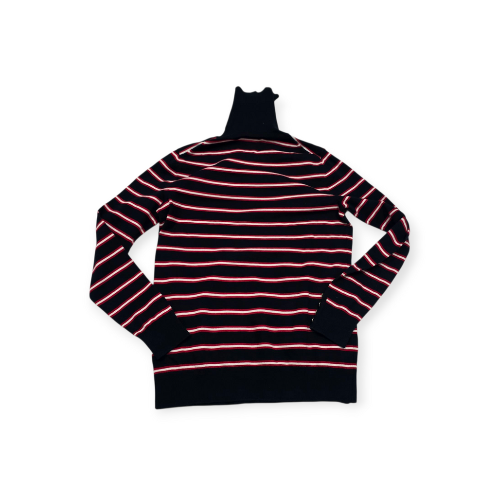 Sueter Turtle Neck Tommy Hilfiger Chico S Negro Com Rojo