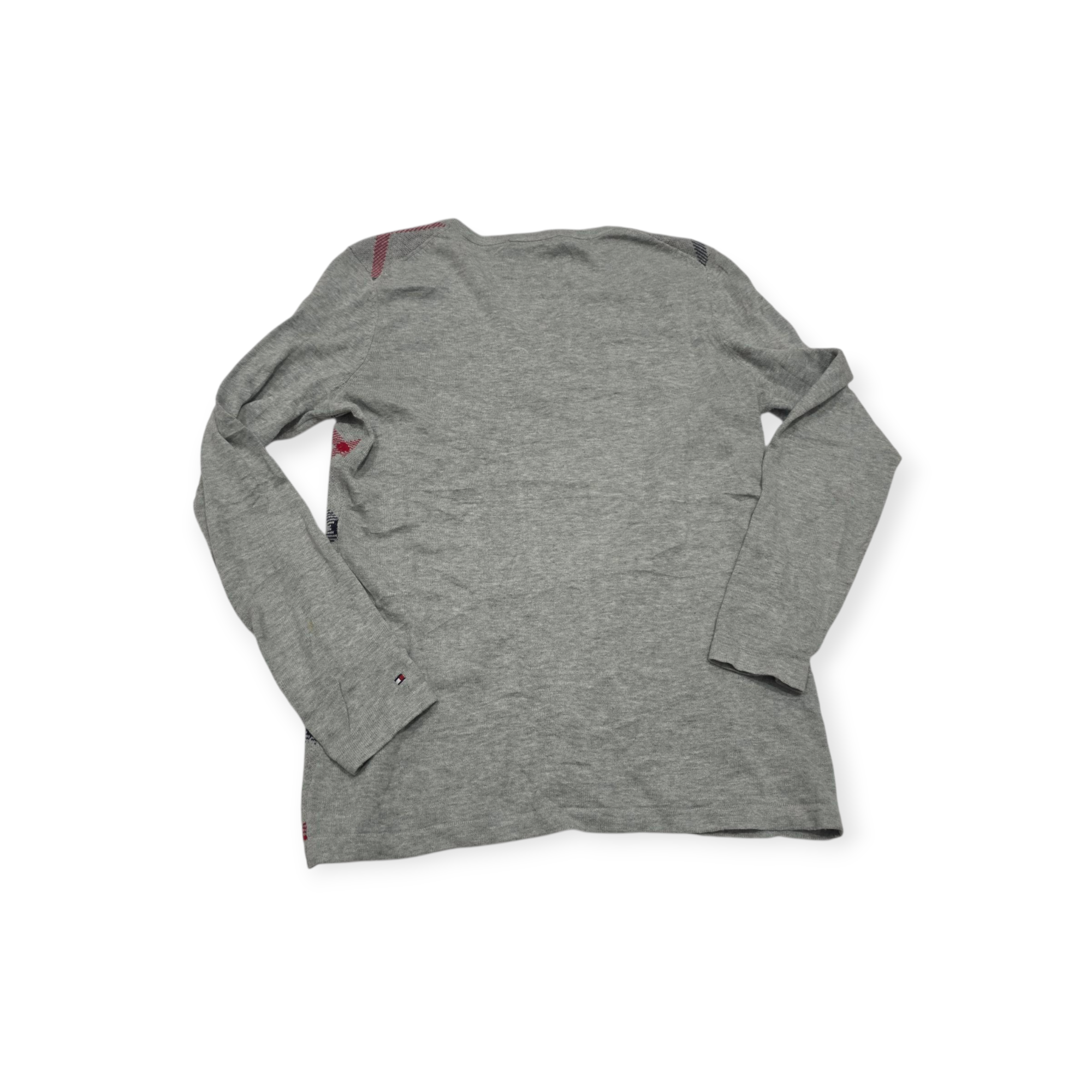 Sueter Tommy Hilfiger Chico S Gris Cuello V De Mujer