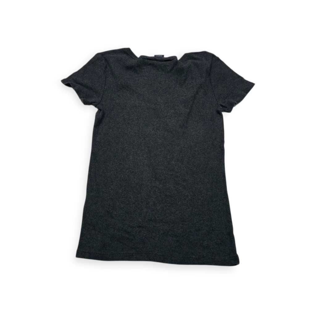 Playera Ralph Lauren Sport Gris Oscuro Poni Verde De Mujer