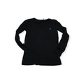 Playera Polo Ralph Lauren Chico Negra Manga Larga Poni Azul