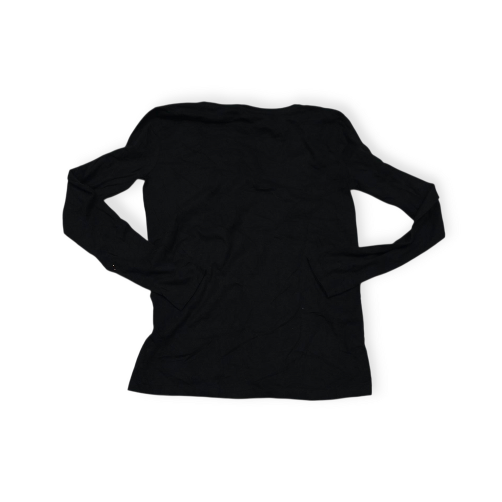 Playera Polo Ralph Lauren Chico Negra Manga Larga Poni Azul