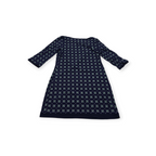 Vestido Tommy Hilfiger Talla 12 Azul Marino Y Verde Manga3/4