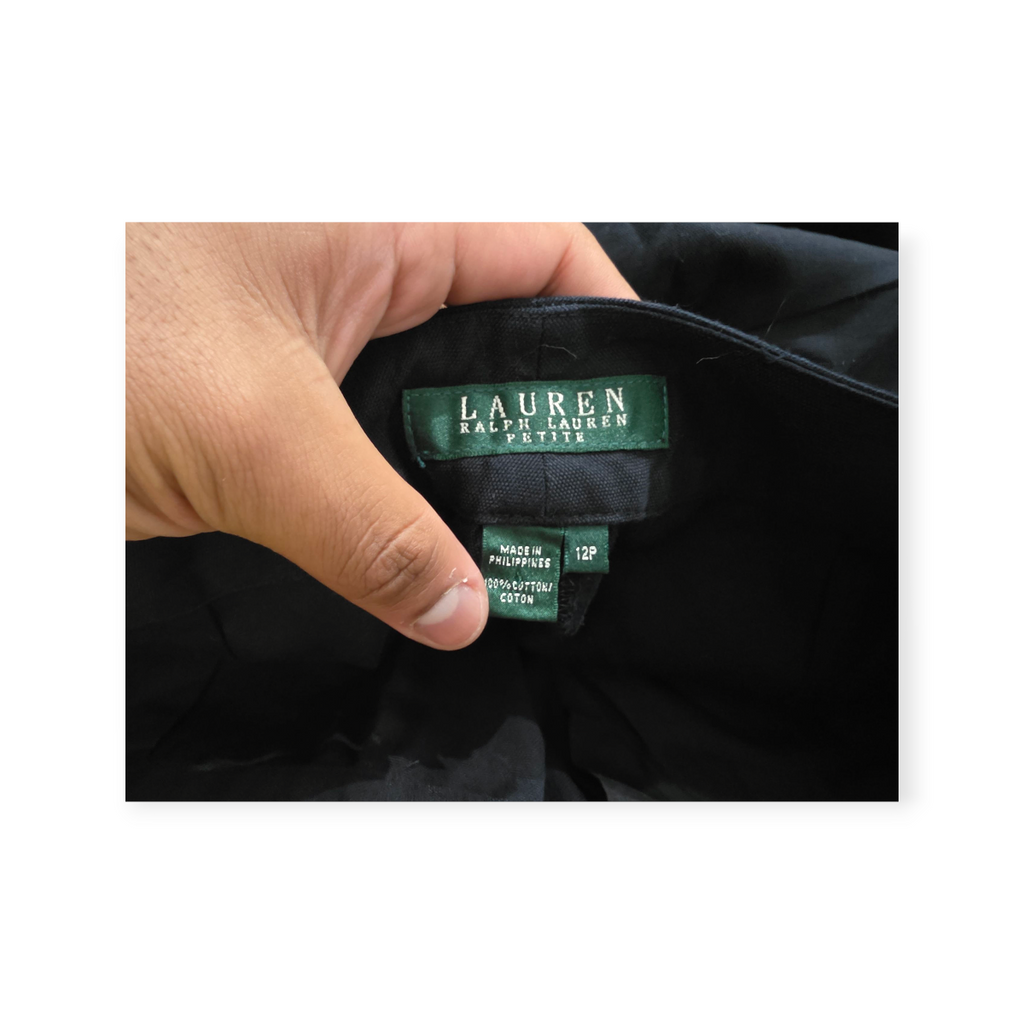 Bermuda Ralph Lauren Talla 12 Petite Color Negro De Mujer
