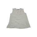 Blusa Vineyard Vines De Lino Mediana Color Blanca Sin Mangas