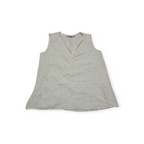 Blusa Vineyard Vines De Lino Mediana Color Blanca Sin Mangas