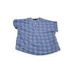 Blusa Tommy Hilfiger Mediana Mazul Cuadriculada Manga Corta