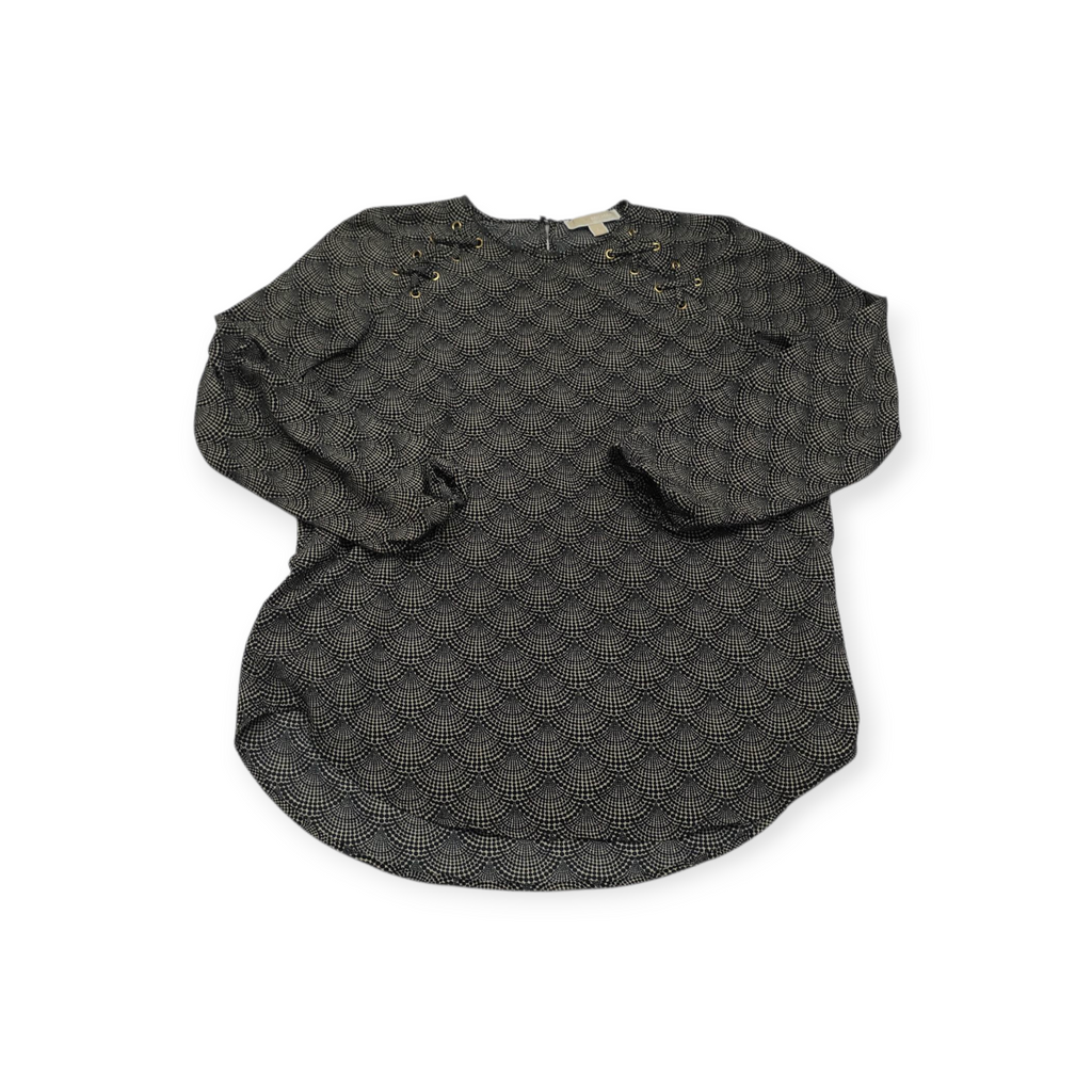 Blusa Michael Kors Grande L Gris Manga 3/4