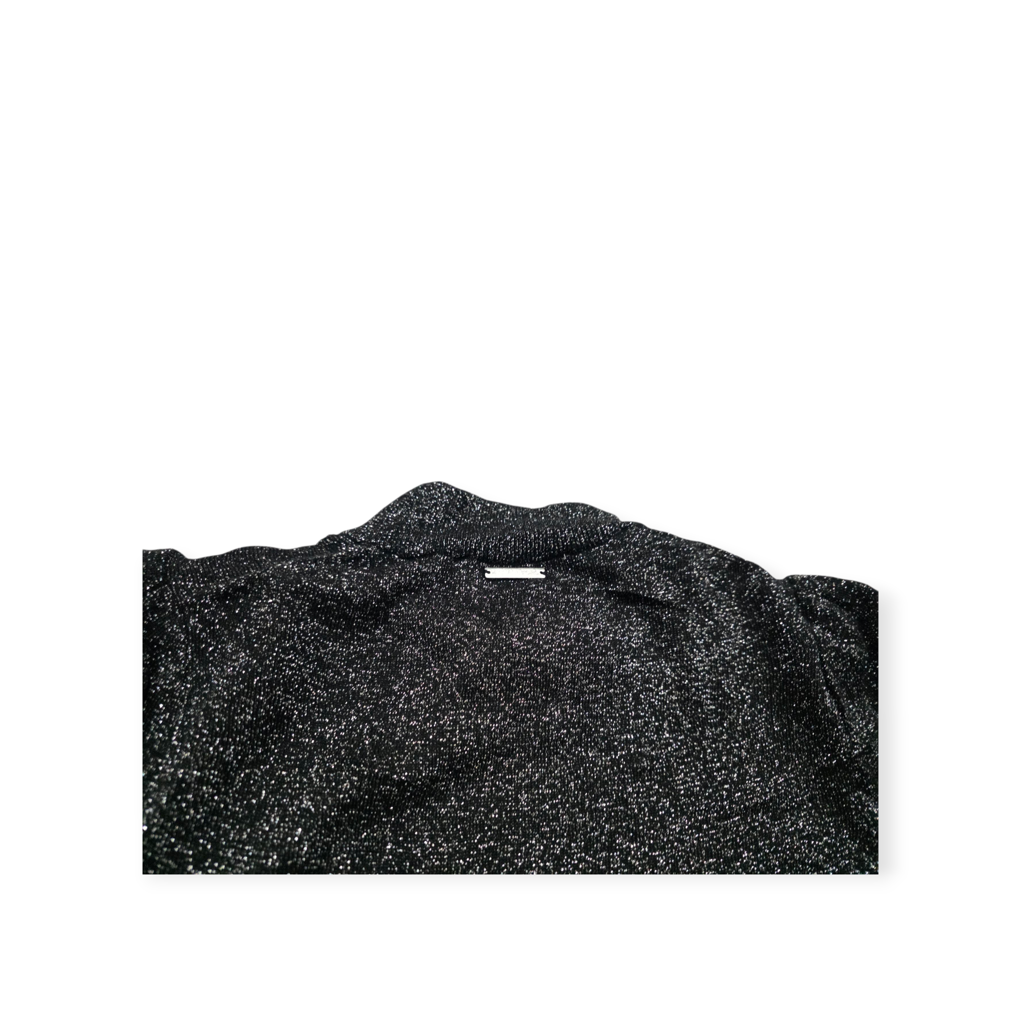 Blusa Michael Kors Plateada Brillosas Mediana M Manga Corta