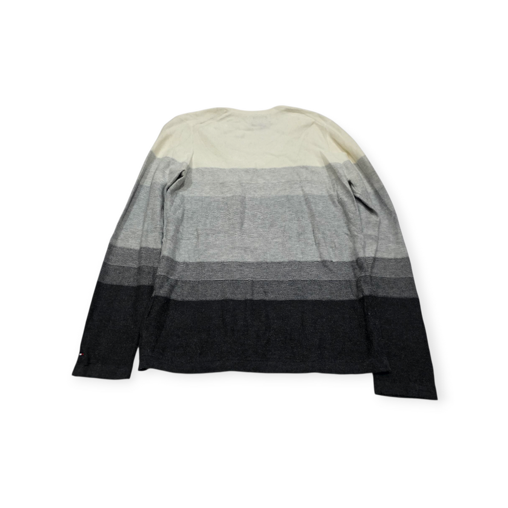Sueter Tommy Hilfiger Xgrande Xl Gris Con Crema