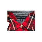 Camisa Tommy Hilfiger Xgrande Xl Roja Con Cuadros De Mujer
