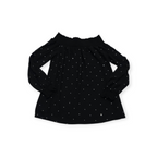 Blusa Michael Kors Con Brillos Xchico Xs Negra Manga Larga