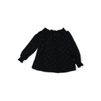 Blusa Michael Kors Con Brillos Xchico Xs Negra Manga Larga