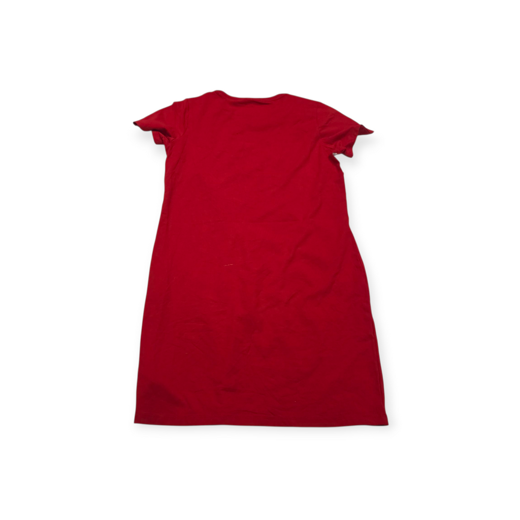Vestido Tommy Hilfiger Xchico Xs Rojo Con Manga Corta