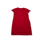 Vestido Tommy Hilfiger Xchico Xs Rojo Con Manga Corta