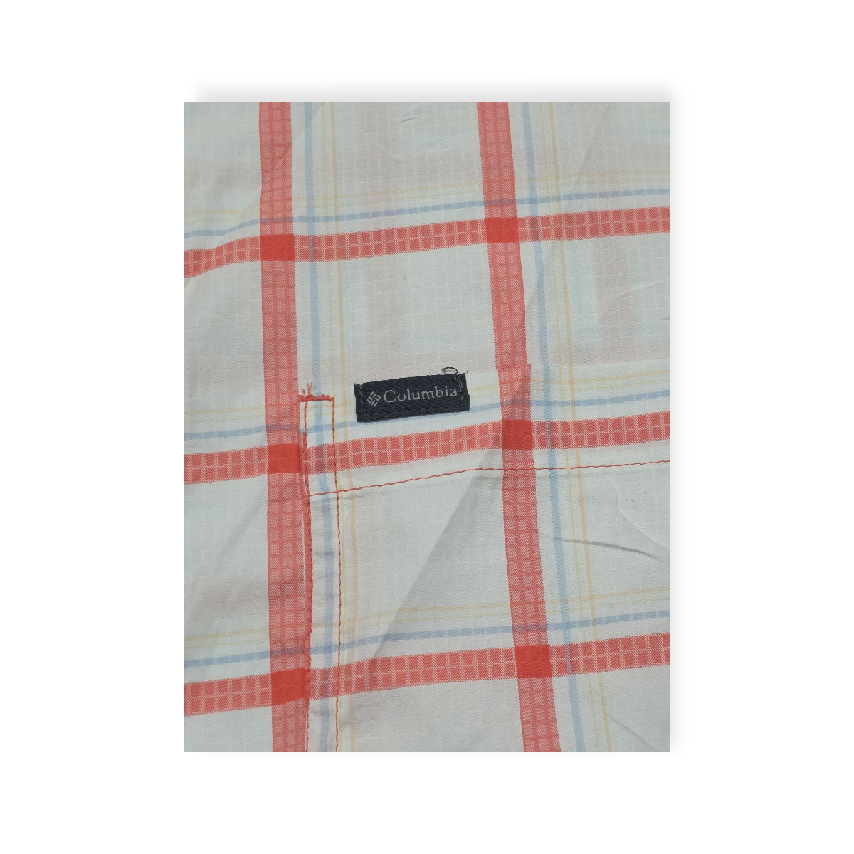 Camisa Columbia Talla Xxl Blanca Con Rosa A Cuadros