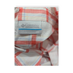 Camisa Columbia Talla Xxl Blanca Con Rosa A Cuadros