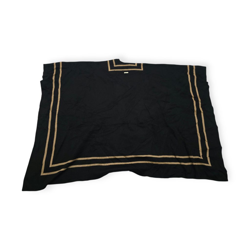 Poncho Ralph Lauren Block Ruana Onesize Fits Most Cafe/negro