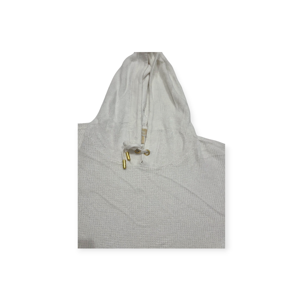 Sueter Con Gorro Michael Kors Mediana M Blanco Con Dorado