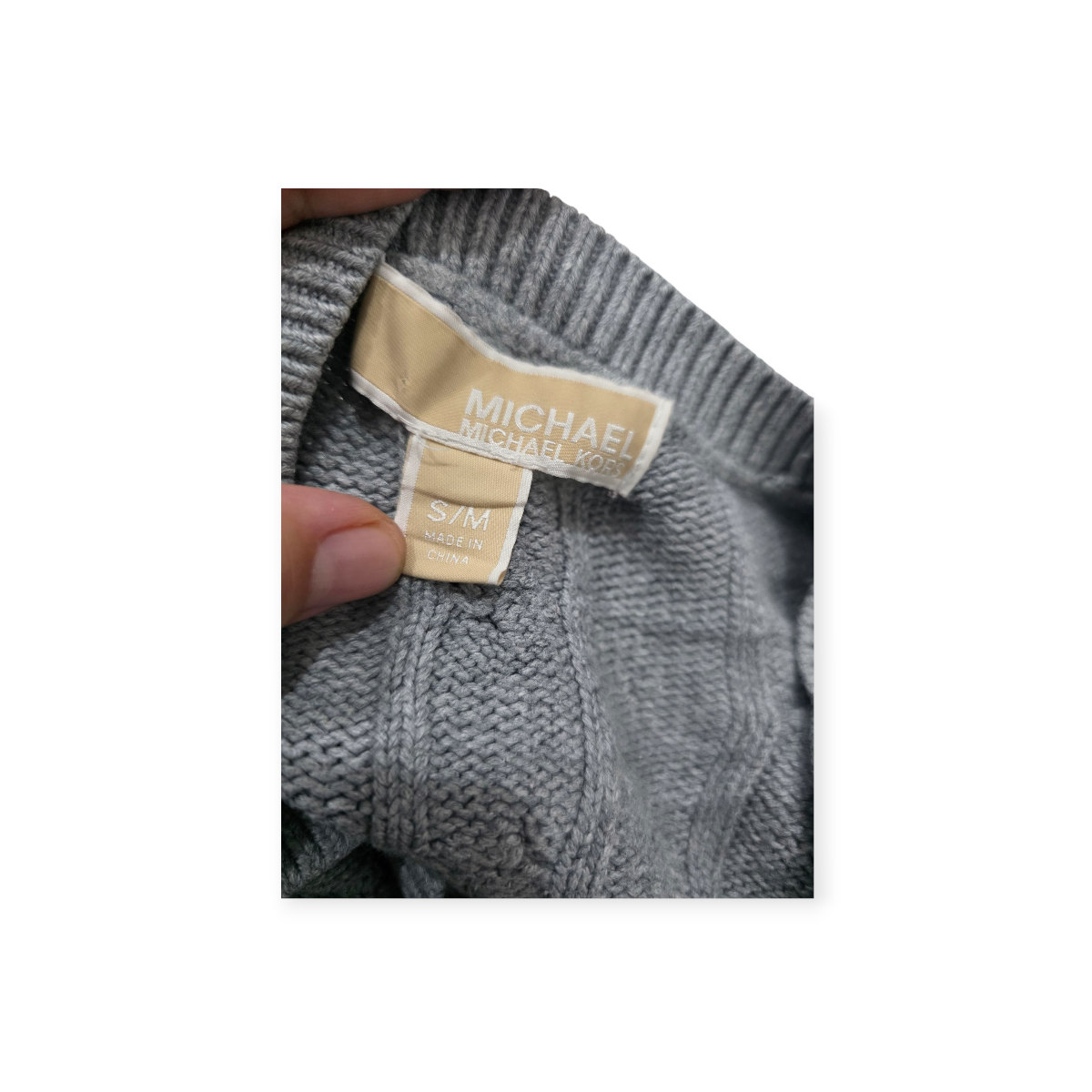 Sueter Michael Kors Manga Corta Mediana M Color Gris