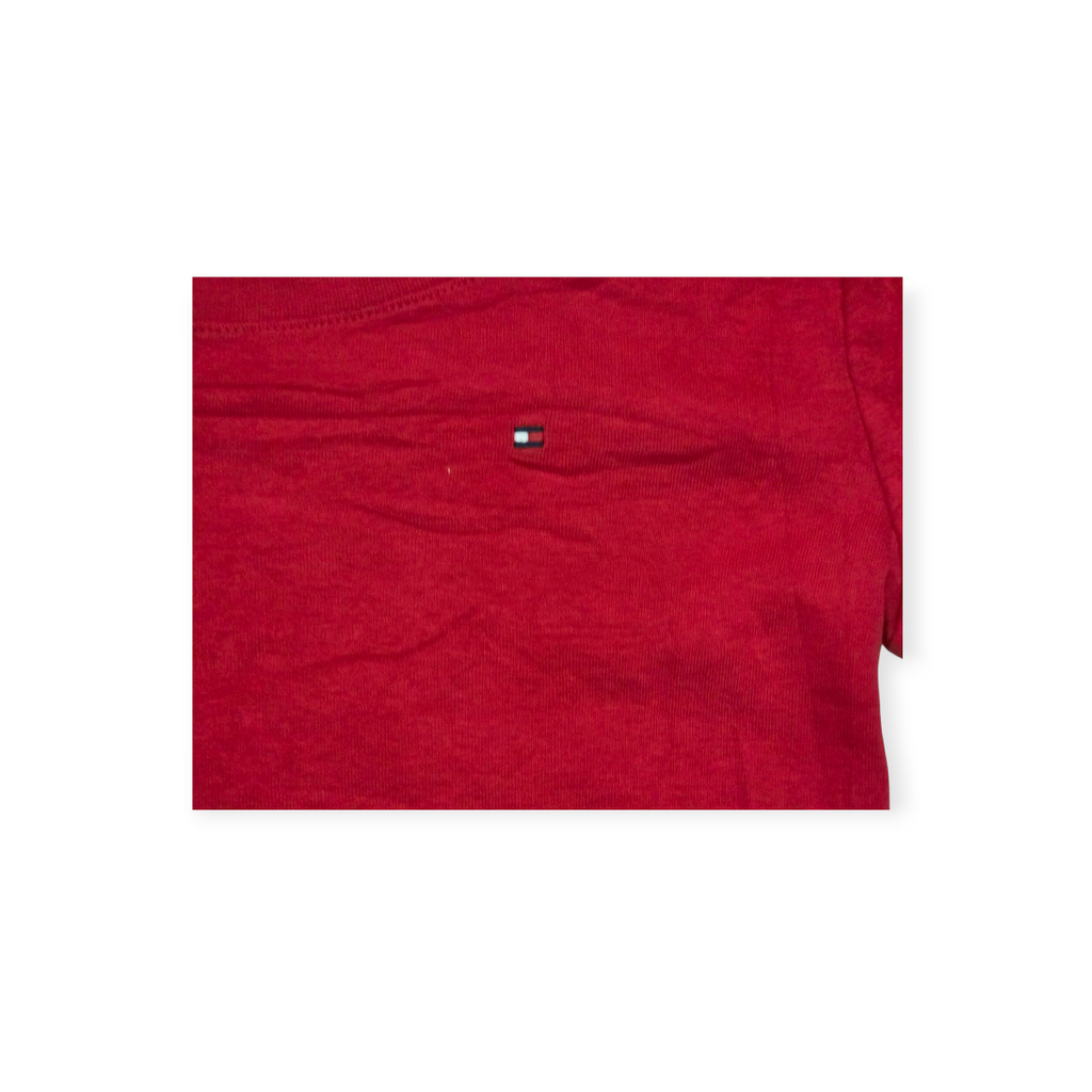 Playera Tommy Hilfiger Xchico Xs Manga Corta Color Rojo