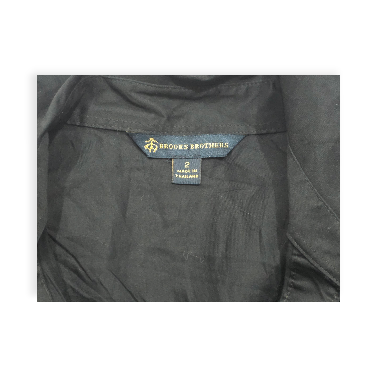 Vestido Brooks Brothers Talla 2 Color Negro Camisero