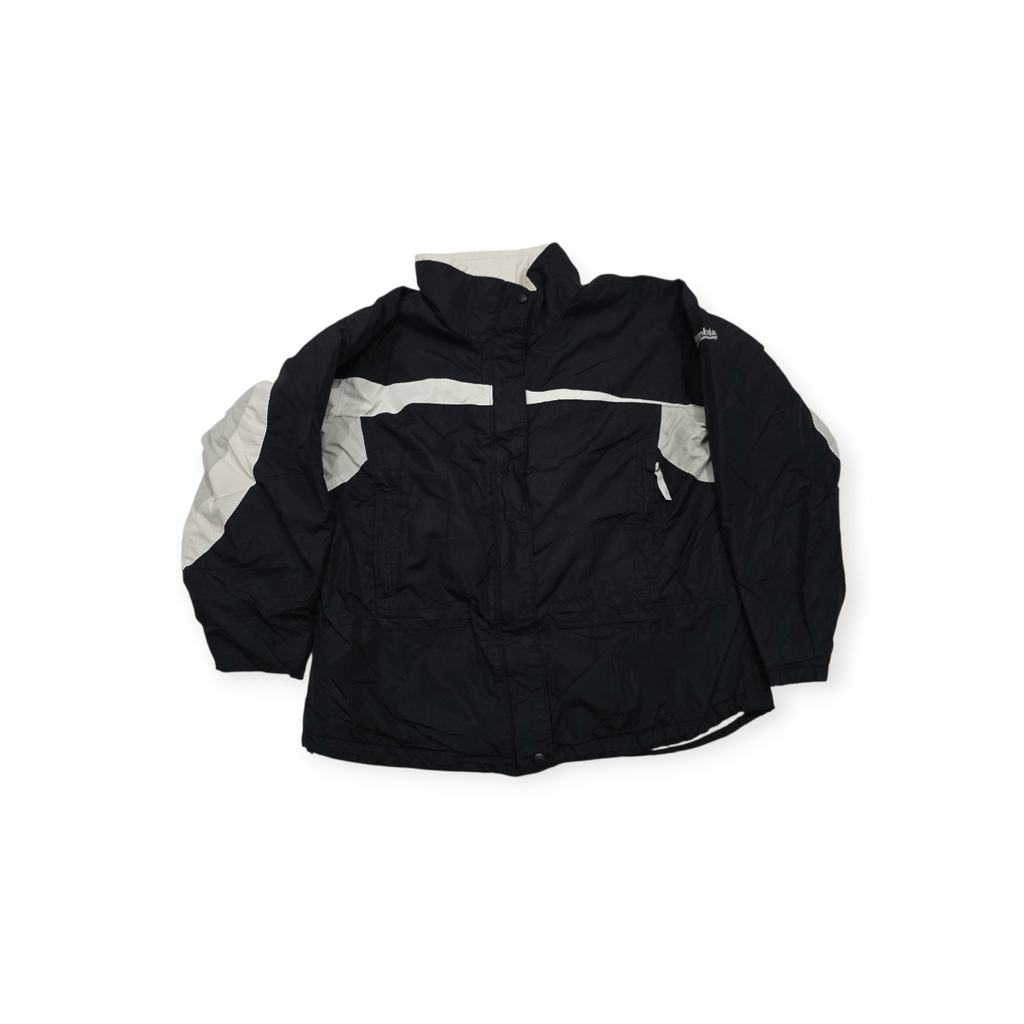 Chamarra Columbia Xgrande Xl Color Negro Con Blanco