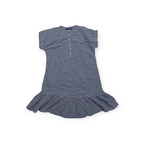Vestido Tommy Hilfiger 10 Rayado Azul Acero Cuello Redondo
