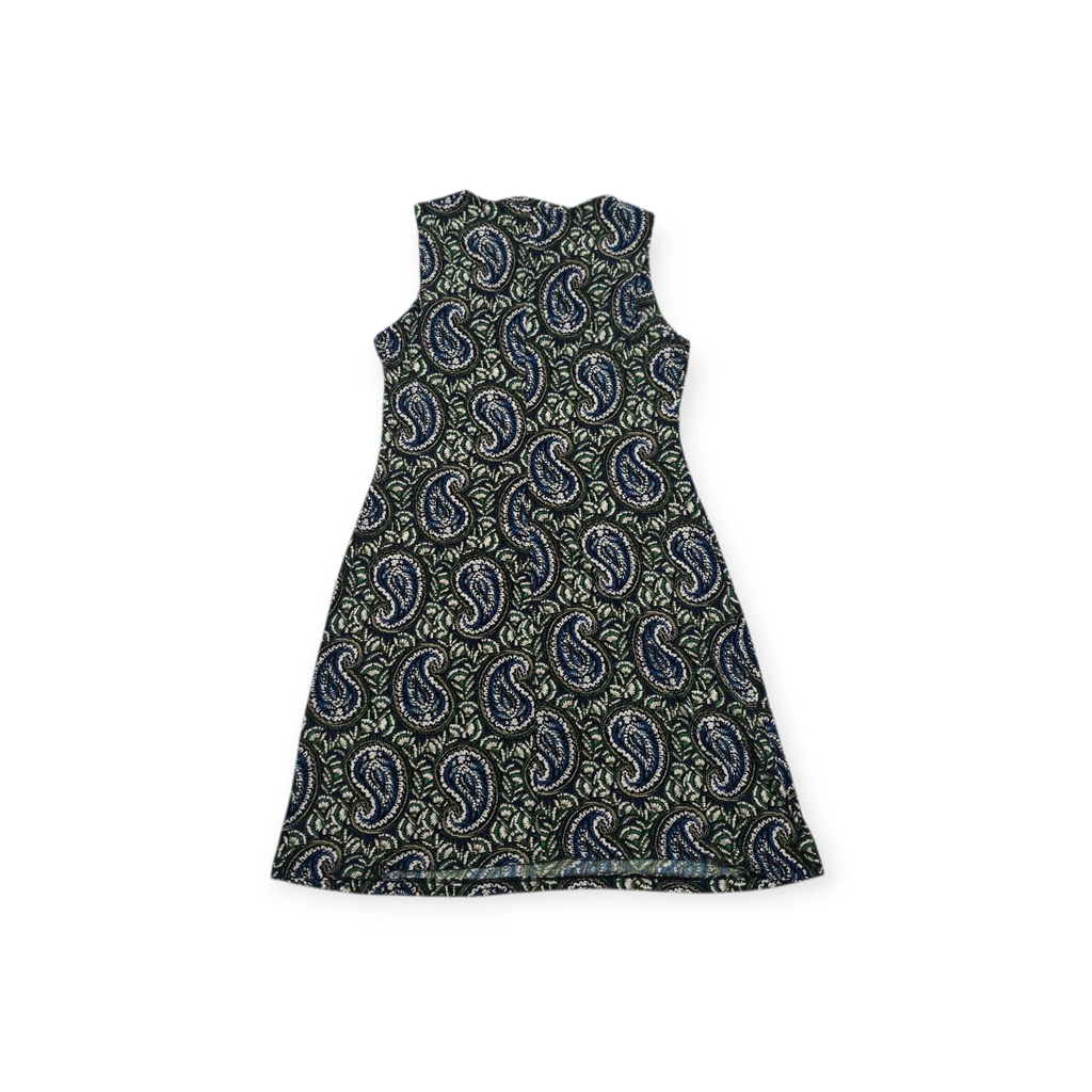 Vestido Tommy Hilfiger Talla 8 Sin Mangas Azul Con Verde