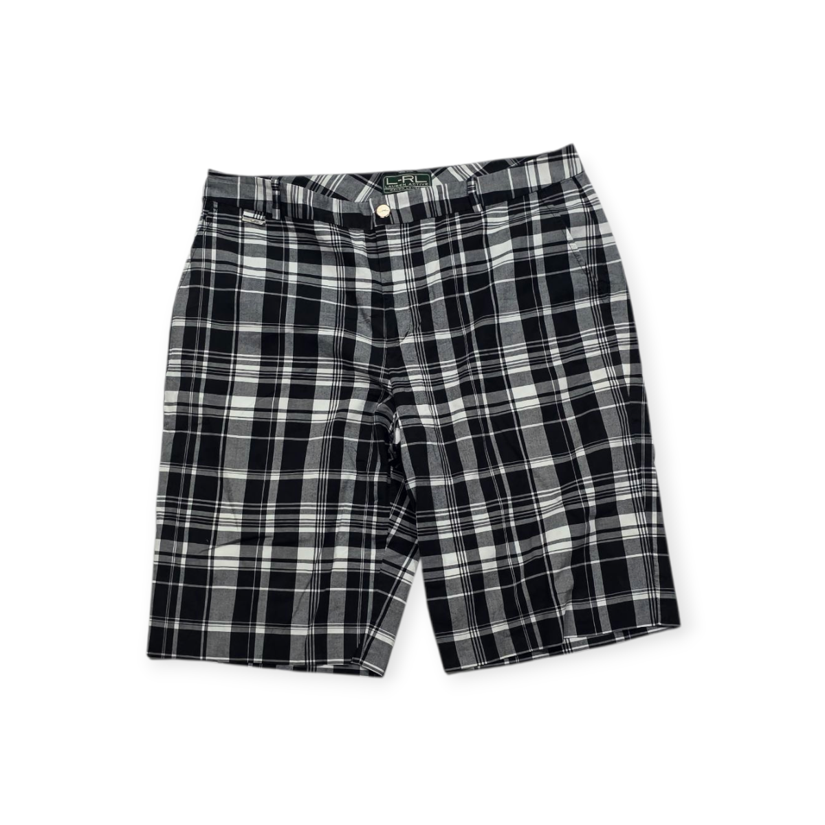 Bermuda Ralph Lauren Talla 12 Active Gris Con Negro