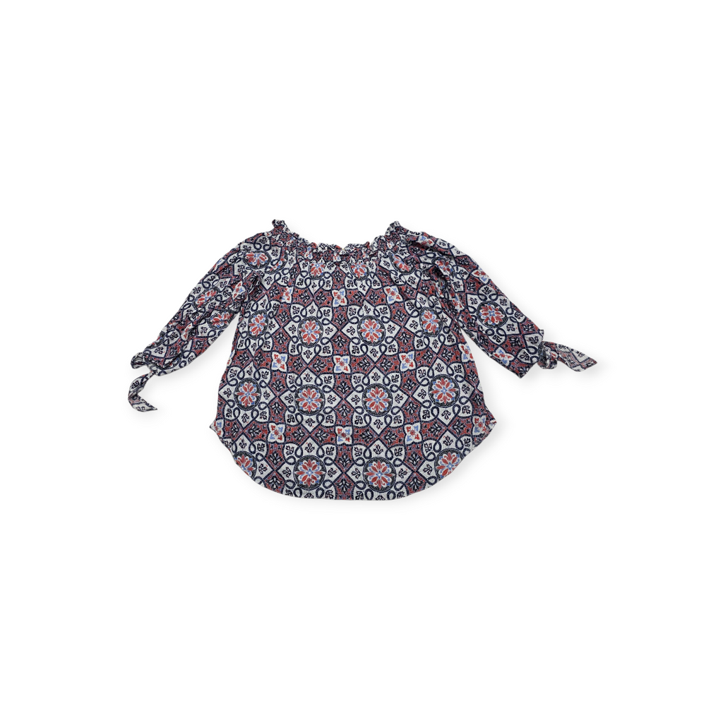 Blusa Michael Kors Xgrande Xl Azul Y Rojo Manga 3/4