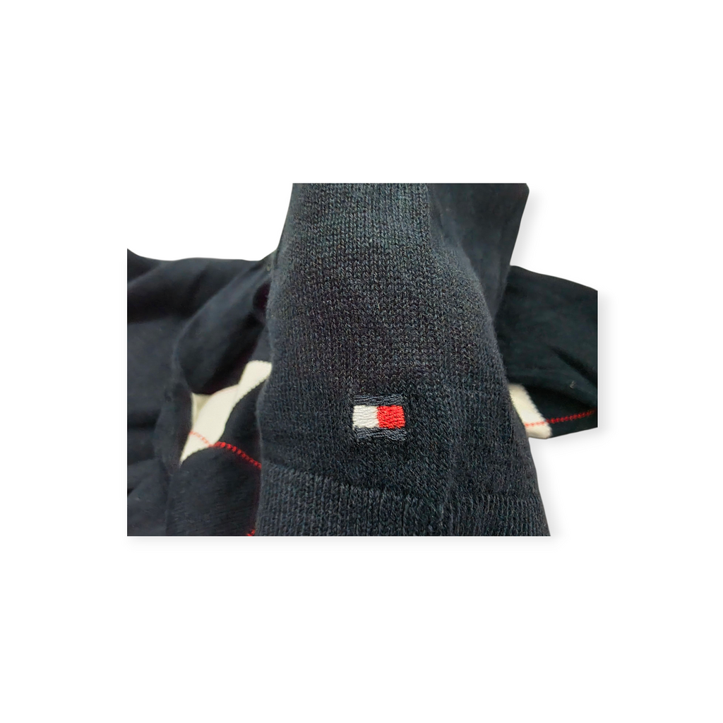 Sueter Tommy Hilfiger De Mujer 2x Azul Con Blanco De Rombos