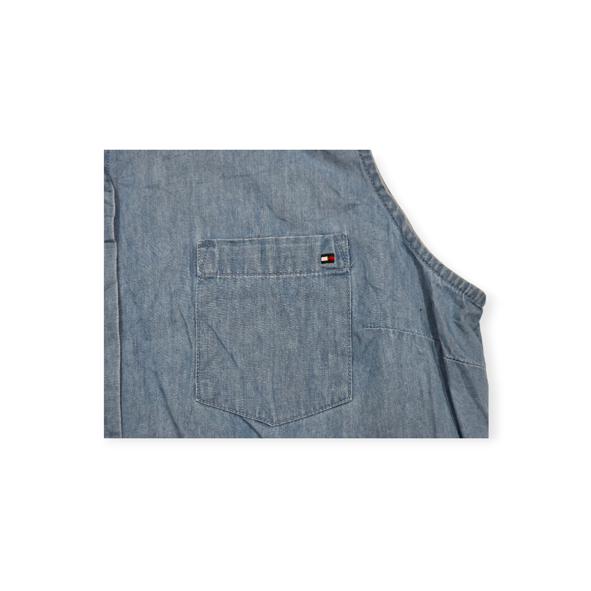 Camisa Tommy Hilfiger Sin Mangas D Mujer Grande L Azul Acero