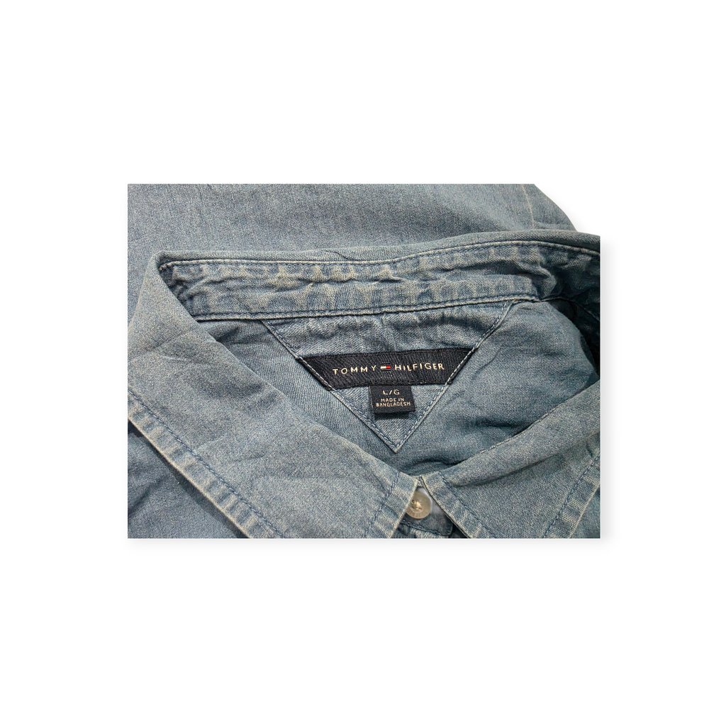 Camisa Tommy Hilfiger Sin Mangas D Mujer Grande L Azul Acero