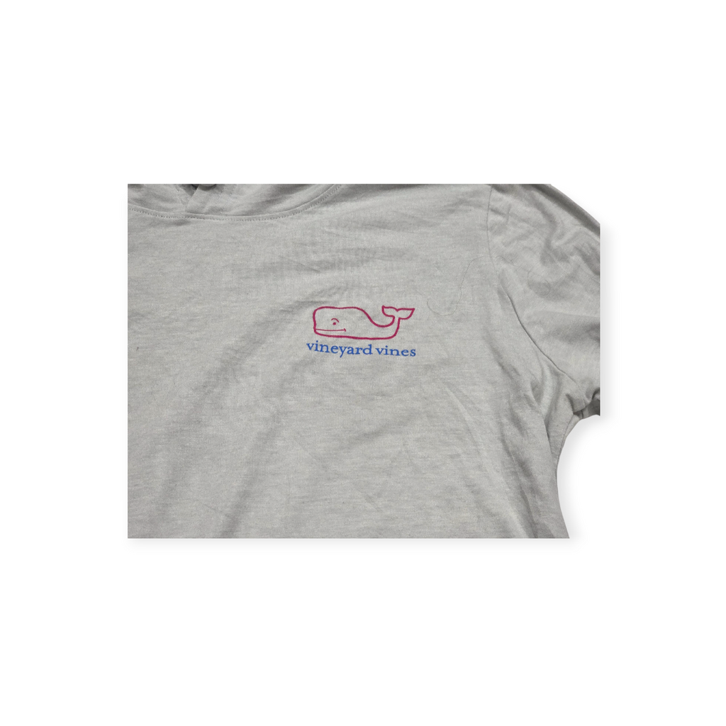 Playera Con Gorro Vineyard Vines Edgartown Gris Claro Mujer